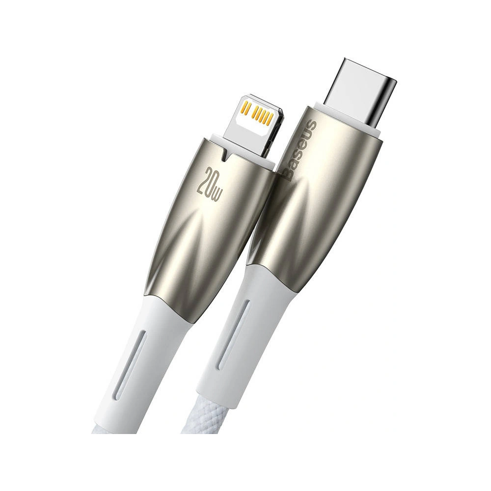 Hurtownia GSM - Kabel USB-C/Lightning Baseus Glimmer, 20W, 2m (bílý) - BSU3829 - {ean13} - Hurt