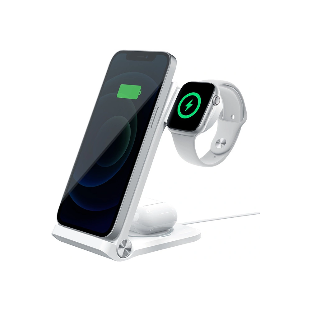Hurtownia GSM - Bezdrátová nabíječka Nillkin Wireless Charging Powertrio 3in1 MFI + adaptér Apple Watch - NLK877 - {ean13} - Hurt