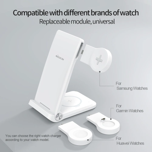 Ładowarka bezprzewodowa Nillkin Wireless Charging Powertrio 3in1 + adapter Garmin