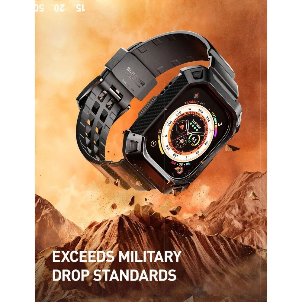 Hurtownia GSM - Pasek + üveg Supcase Unicorn Beetle Pro Apple Watch Ultra 49mm Fekete - SPC338 - {ean13} - Hurt