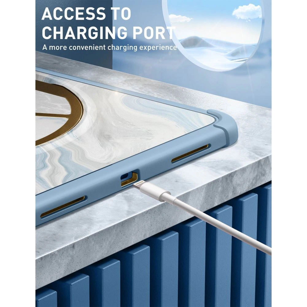 Hurtownia GSM - Etui Supcase Cosmo Apple iPad 10.9 2022 (a 10-a generație) Marble Blue - SPC340 - {ean13} - Hurt