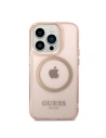 Hurtownia GSM - Etui Guess GUHMP14LHTCMP Apple iPhone 14 Pro rózsaszín/pink kemény hátlap Arany Keret Áttetsző MagSafe - GUE2319 - {ean13} - Hurt