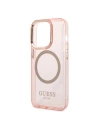 Hurtownia GSM - Etui Guess GUHMP14LHTCMP Apple iPhone 14 Pro rózsaszín/pink kemény hátlap Arany Keret Áttetsző MagSafe - GUE2319 - {ean13} - Hurt