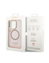Hurtownia GSM - Etui Guess GUHMP14LHTCMP Apple iPhone 14 Pro rózsaszín/pink kemény hátlap Arany Keret Áttetsző MagSafe - GUE2319 - {ean13} - Hurt