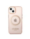 Hurtownia GSM - Etui Guess GUHMP14MHTCMP Apple iPhone 14 Plus / 15 Plus rozie/pink carcasă dură Gold Outline Translucent MagSafe - GUE2320 - {ean13} - Hurt