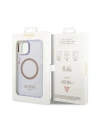 Hurtownia GSM - Etui Guess GUHMP14SHTCMU Apple iPhone 14 purpurové/purple tvrdé pouzdro zlatý okraj průhledné MagSafe - GUE2321 - {ean13} - Hurt