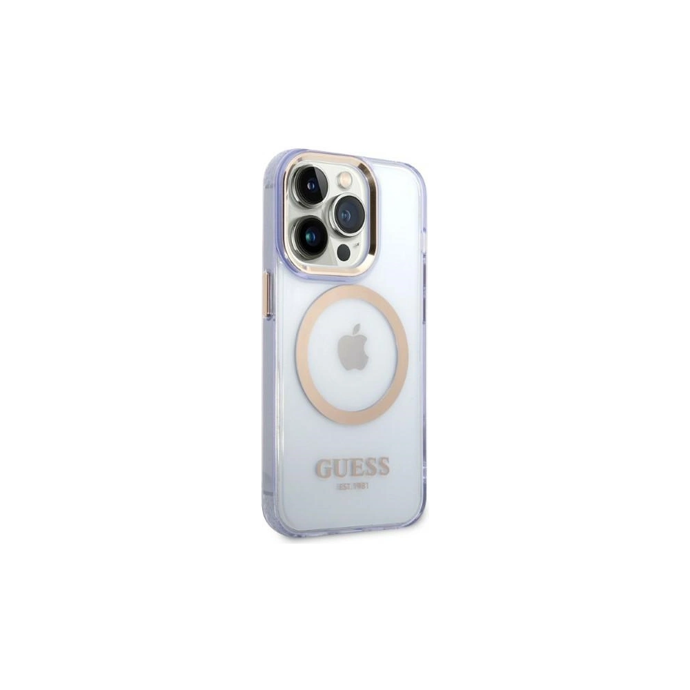 Hurtownia GSM - Etui Guess GUHMP14XHTCMU Apple iPhone 14 Pro Max purpuriu/purple hard case Gold Outline Translucent MagSafe - GUE2322 - {ean13} - Hurt