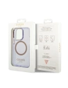 Wholesale Guess GUHMP14XHTCMU Apple iPhone 14 Pro Max purple hard case Gold Outline Translucent MagSafe - GUE2322 - {ean13} - Hurt