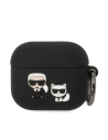Karl Lagerfeld KLACA3SILKCK Apple AirPods 3 cover black Silicone Karl & Choupette