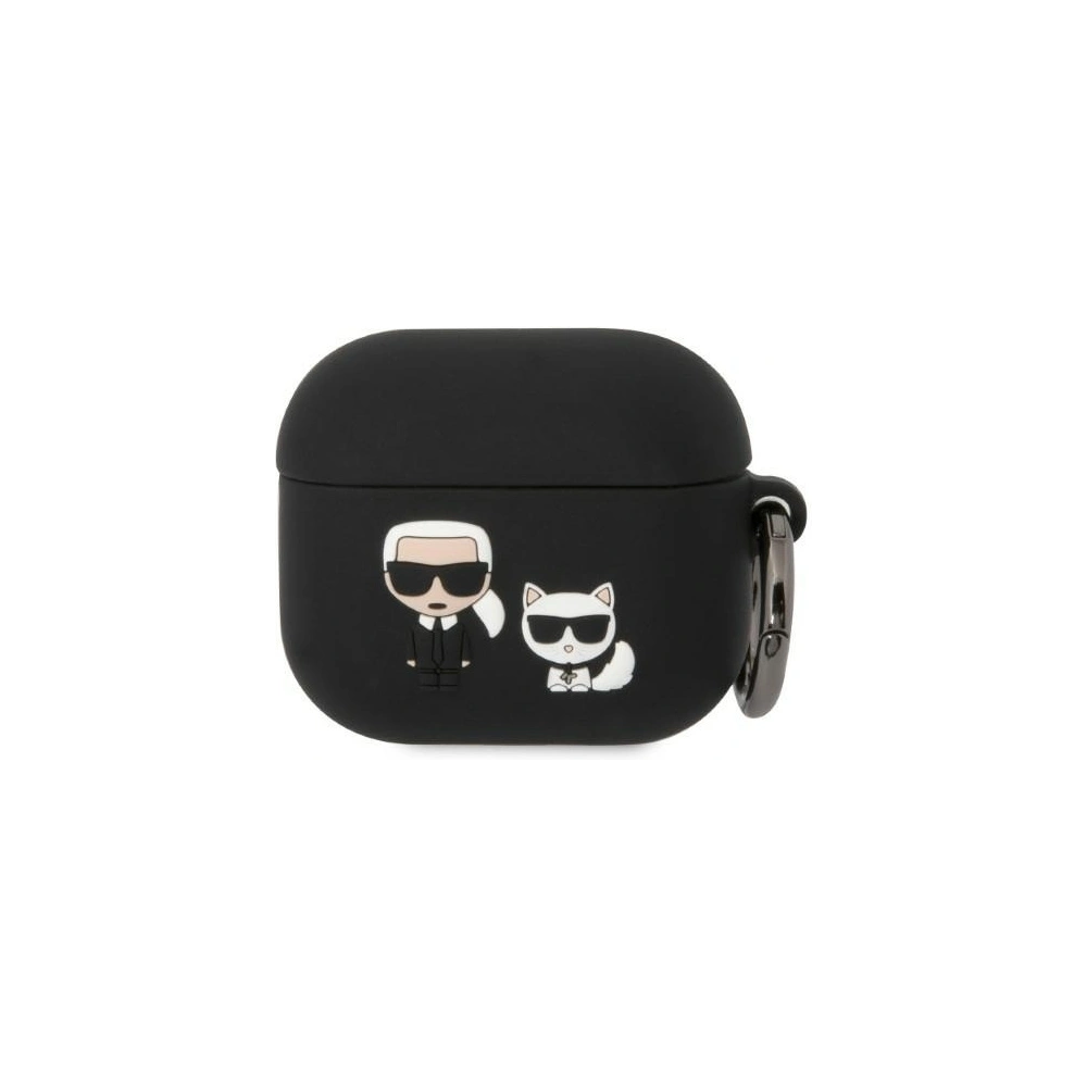 Wholesale Karl Lagerfeld KLACA3SILKCK Apple AirPods 3 cover black Silicone Karl & Choupette - KLD1297 - {ean13} - Hurt