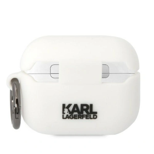 Etui Karl Lagerfeld KLACAPSILKCW Apple AirPods Pro cover biały/white Silicone Karl & Choupette