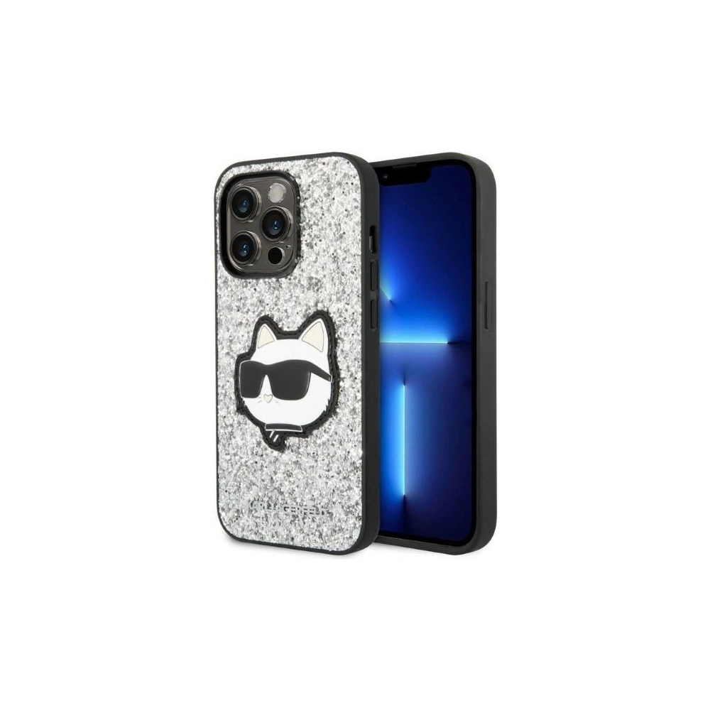 Hurtownia GSM - Etui Karl Lagerfeld KLHCP14LG2CPS Apple iPhone 14 Pro ezüst/silver hardcase Glitter Choupette Patch - KLD1300 - {ean13} - Hurt