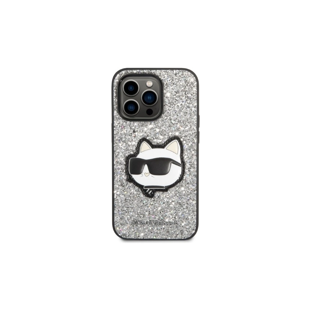 Hurtownia GSM - Etui Karl Lagerfeld KLHCP14LG2CPS Apple iPhone 14 Pro ezüst/silver hardcase Glitter Choupette Patch - KLD1300 - {ean13} - Hurt