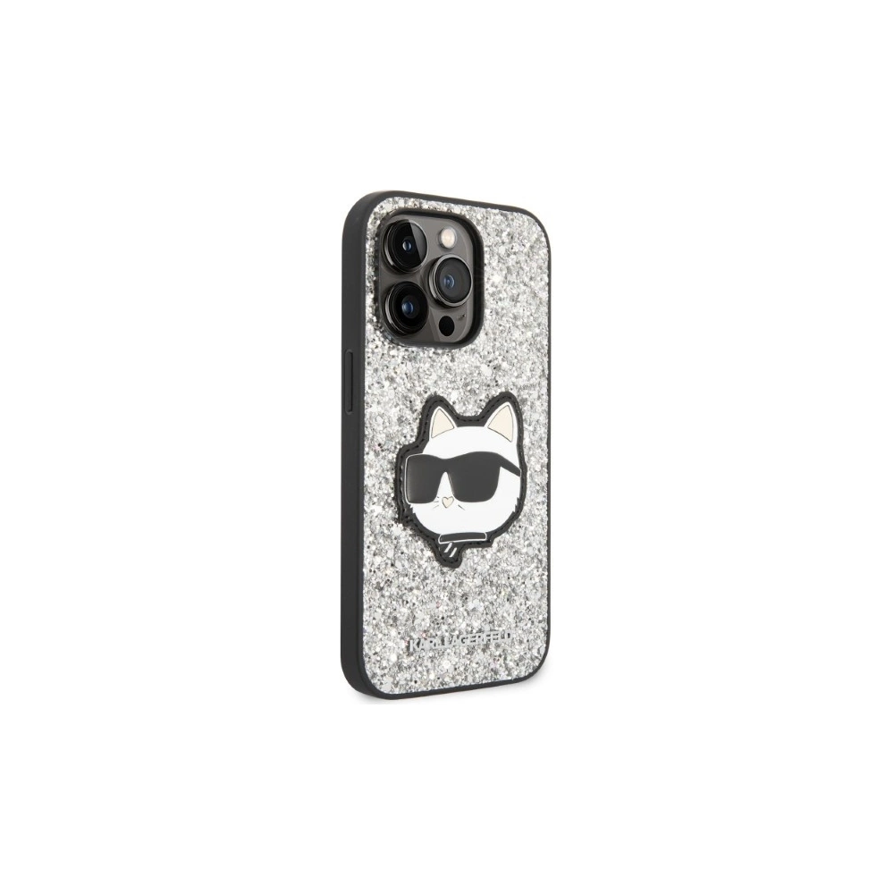 Hurtownia GSM - Etui Karl Lagerfeld KLHCP14LG2CPS Apple iPhone 14 Pro ezüst/silver hardcase Glitter Choupette Patch - KLD1300 - {ean13} - Hurt