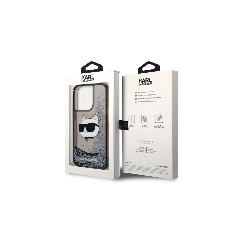 Hurtownia GSM - Etui Karl Lagerfeld KLHCP14LLNCHCK Apple iPhone 14 Pro fekete/black hardcase Glitter Choupette Head - KLD1301 - {ean13} - Hurt