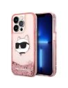 Etui Karl Lagerfeld KLHCP14LLNCHCP Apple iPhone 14 Pro rózsaszín/pink keménytok Glitter Choupette Head