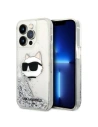 Etui Karl Lagerfeld KLHCP14LLNCHCS Apple iPhone 14 Pro srebrny/silver hardcase Glitter Choupette Head