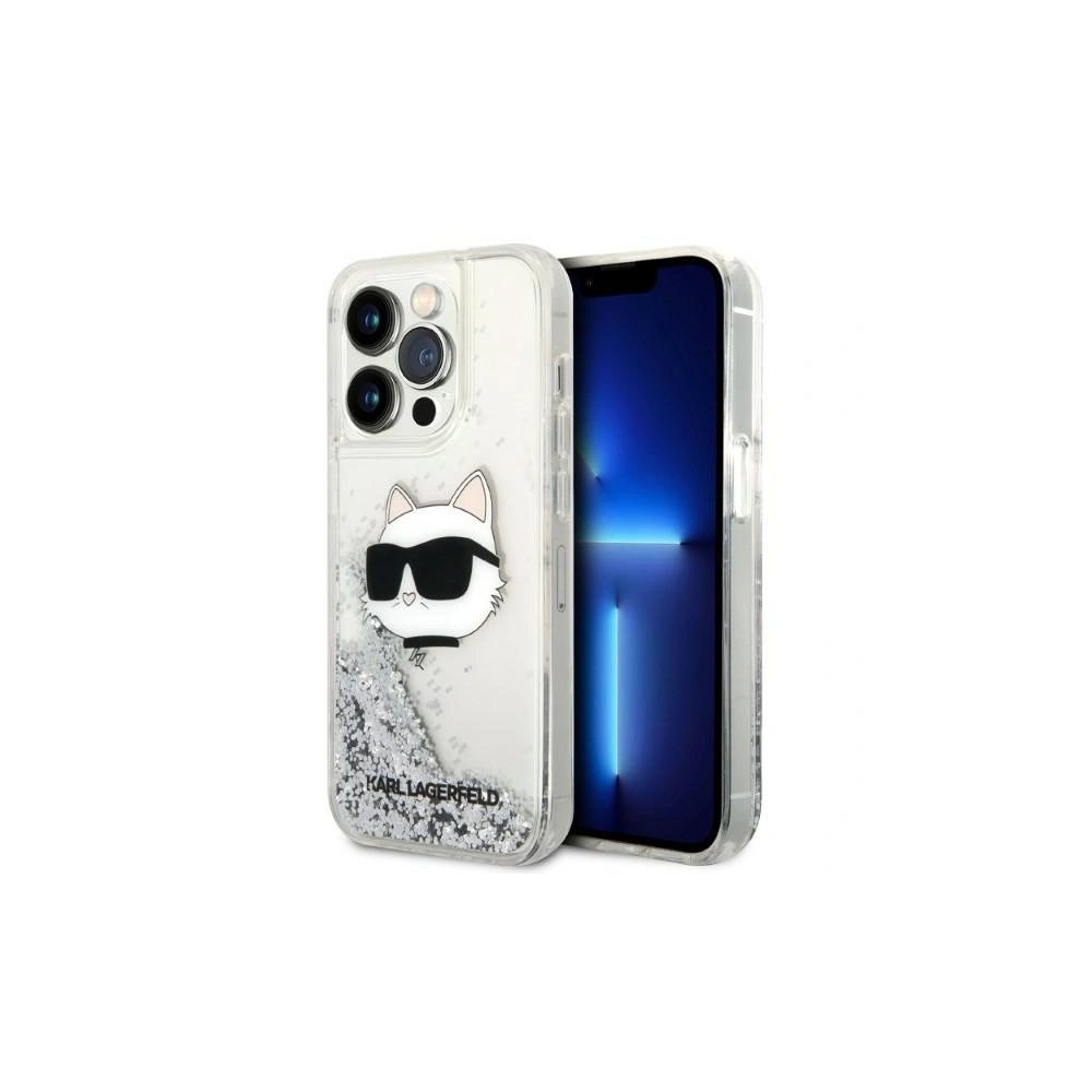 Hurtownia GSM - Etui Karl Lagerfeld KLHCP14LLNCHCS Apple iPhone 14 Pro srebrny/silver hardcase Glitter Choupette Head - KLD1303 - {ean13} - Hurt