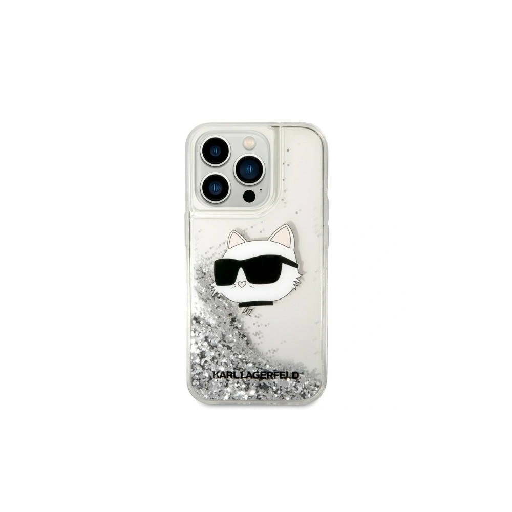 Hurtownia GSM - Etui Karl Lagerfeld KLHCP14LLNCHCS Apple iPhone 14 Pro srebrny/silver hardcase Glitter Choupette Head - KLD1303 - {ean13} - Hurt