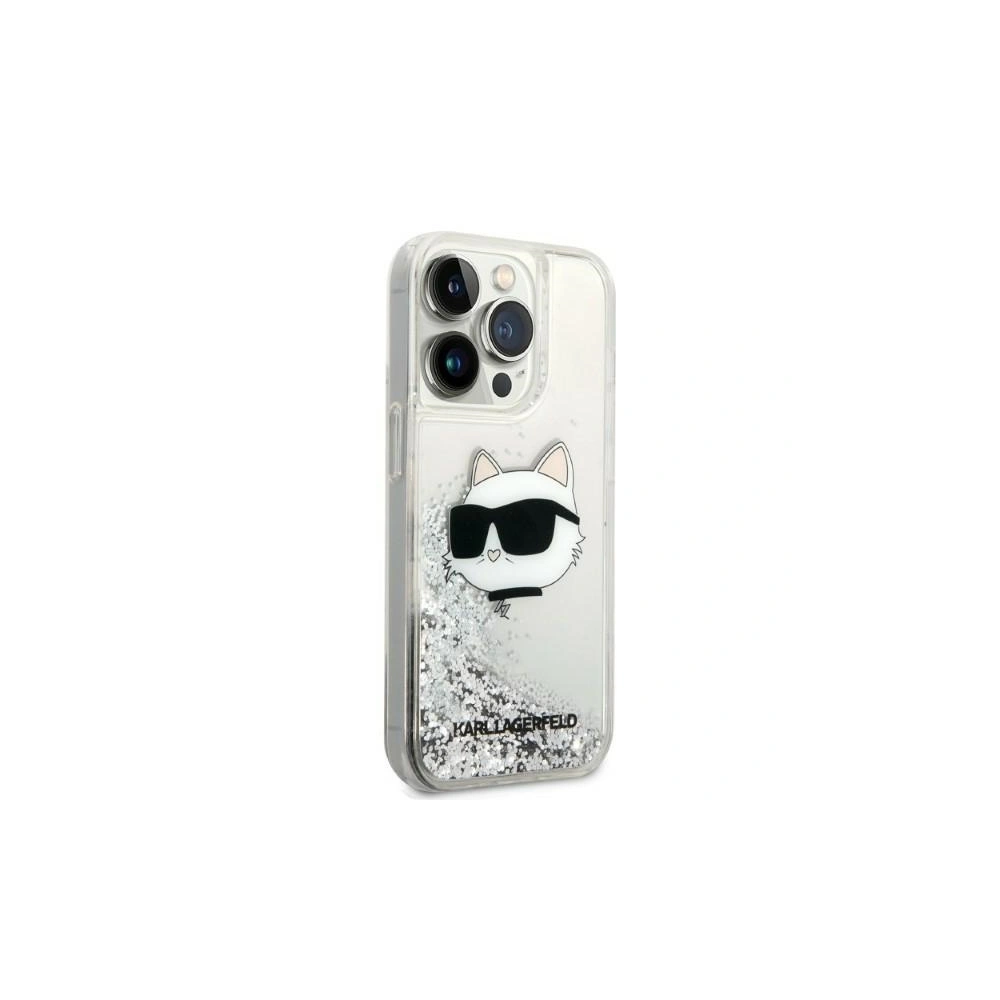 Hurtownia GSM - Etui Karl Lagerfeld KLHCP14LLNCHCS Apple iPhone 14 Pro srebrny/silver hardcase Glitter Choupette Head - KLD1303 - {ean13} - Hurt