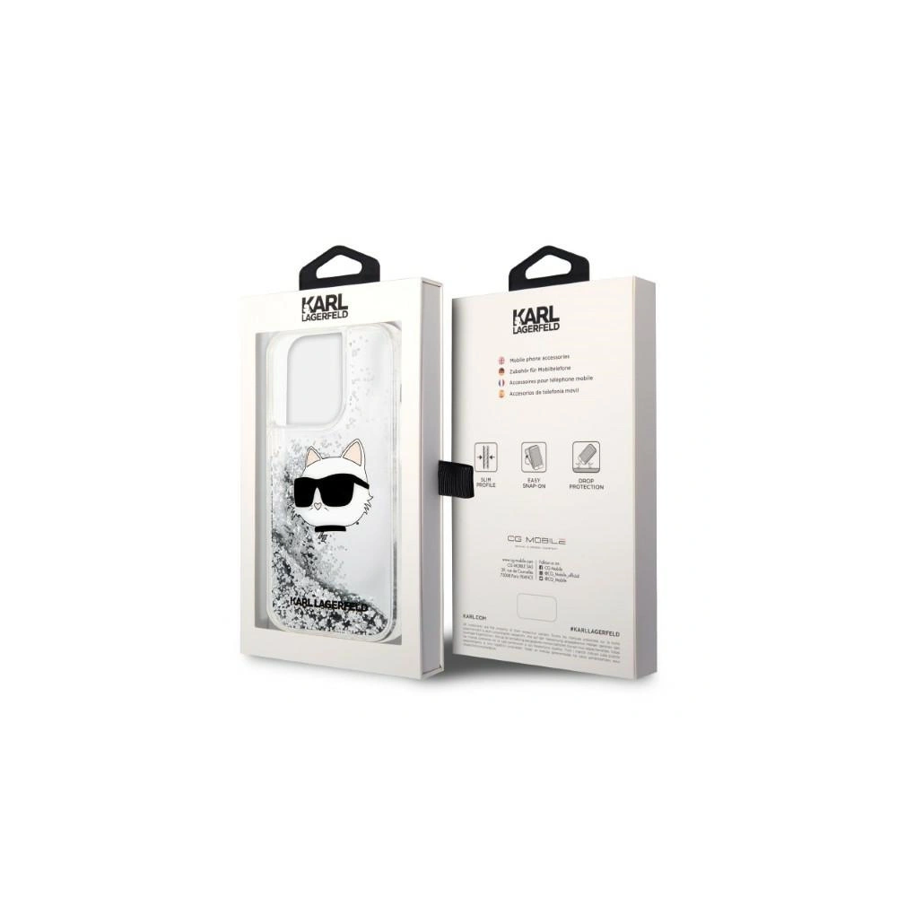 Hurtownia GSM - Etui Karl Lagerfeld KLHCP14LLNCHCS Apple iPhone 14 Pro srebrny/silver hardcase Glitter Choupette Head - KLD1303 - {ean13} - Hurt