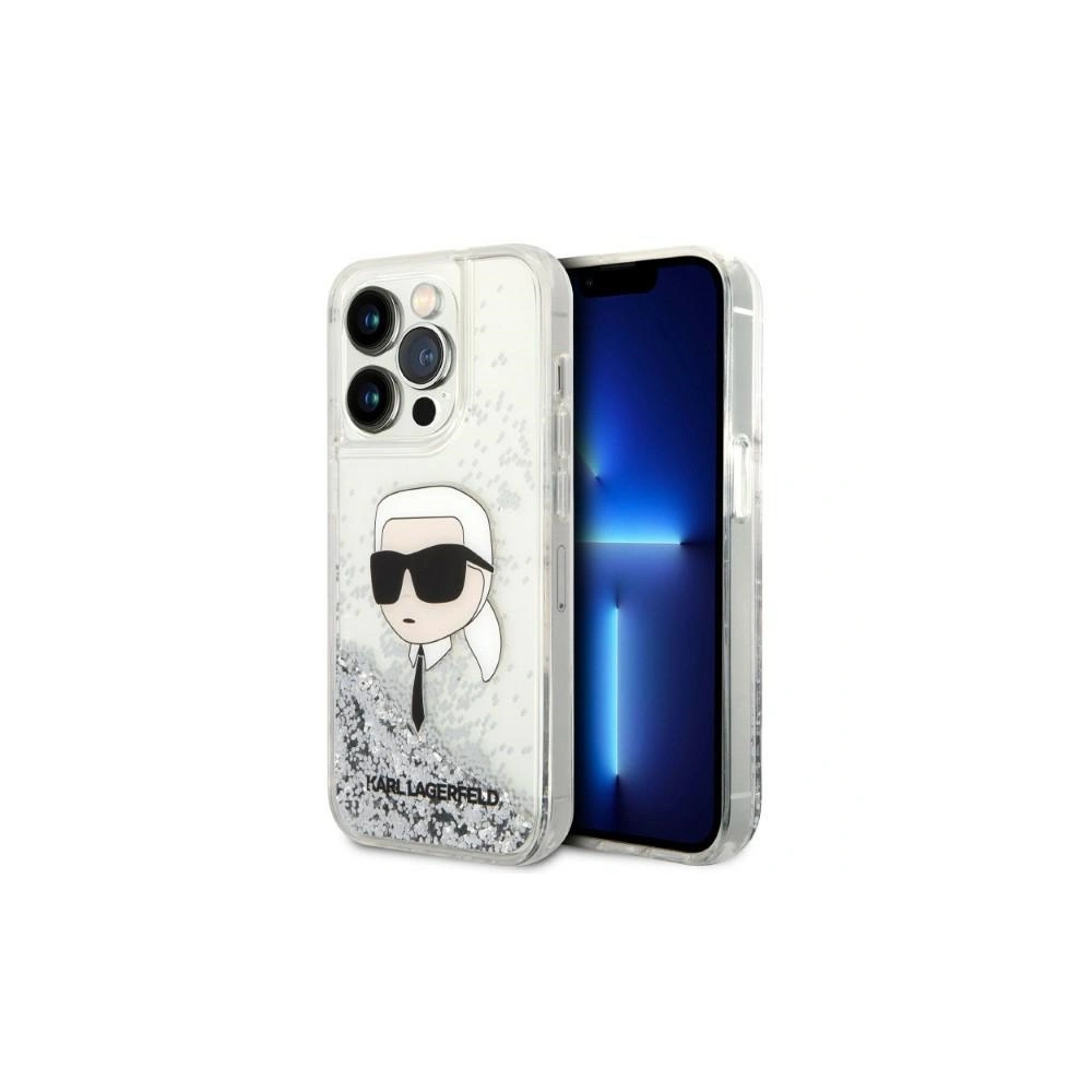 Hurtownia GSM - Etui Karl Lagerfeld KLHCP14LLNKHCH Apple iPhone 14 Pro srebrny/silver hardcase Glitter Karl Head - KLD1304 - {ean13} - Hurt