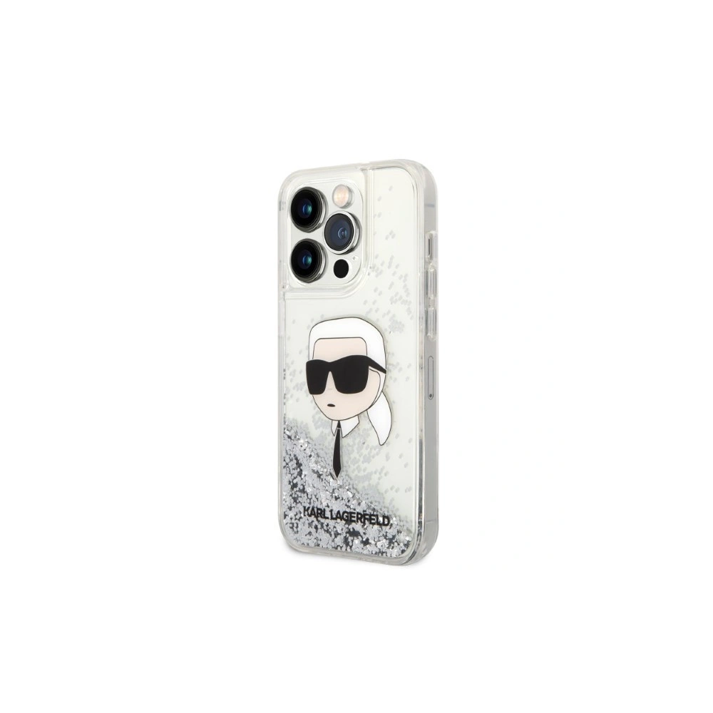 Hurtownia GSM - Etui Karl Lagerfeld KLHCP14LLNKHCH Apple iPhone 14 Pro srebrny/silver hardcase Glitter Karl Head - KLD1304 - {ean13} - Hurt
