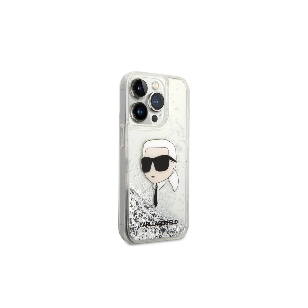 Hurtownia GSM - Etui Karl Lagerfeld KLHCP14LLNKHCH Apple iPhone 14 Pro srebrny/silver hardcase Glitter Karl Head - KLD1304 - {ean13} - Hurt