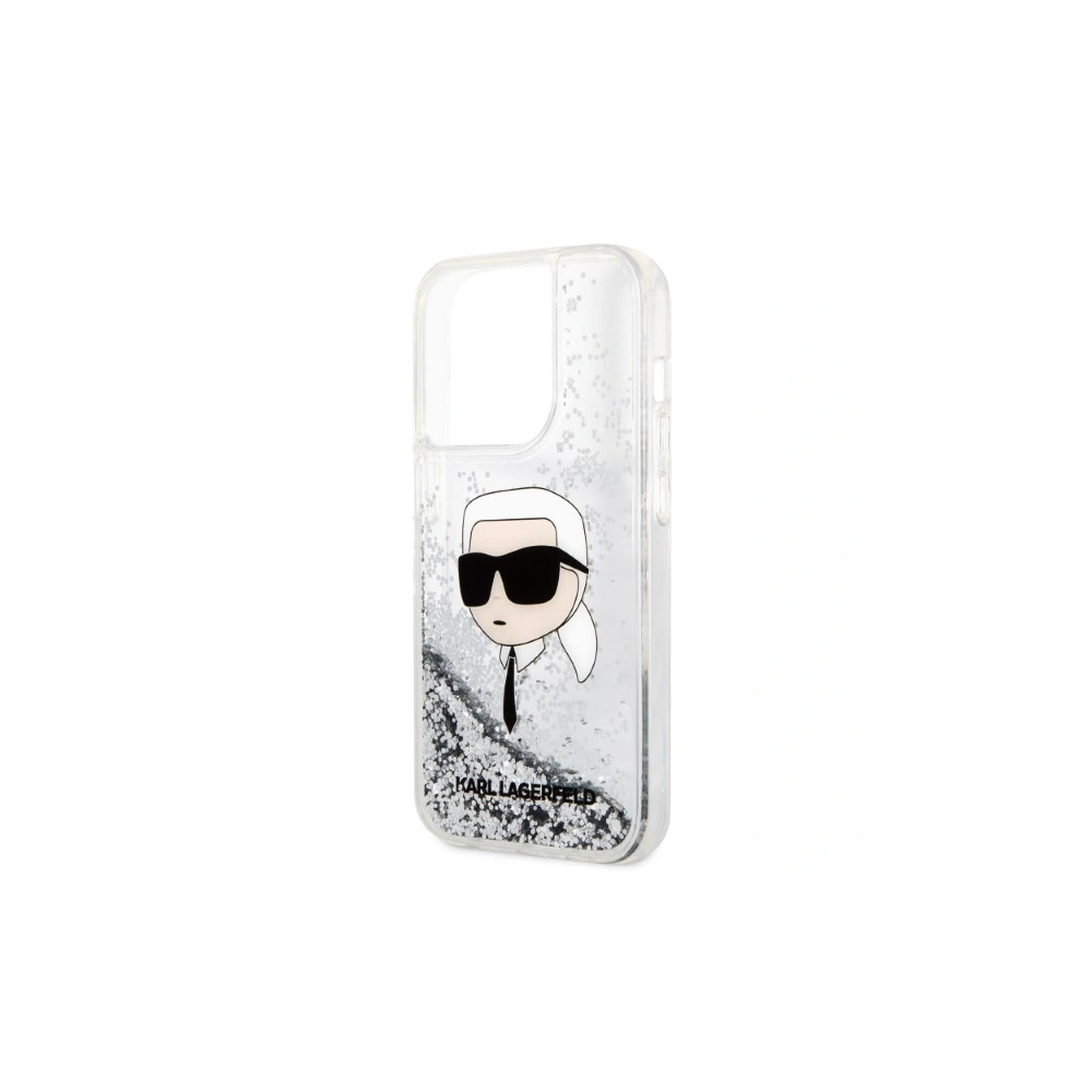 Hurtownia GSM - Etui Karl Lagerfeld KLHCP14LLNKHCH Apple iPhone 14 Pro srebrny/silver hardcase Glitter Karl Head - KLD1304 - {ean13} - Hurt
