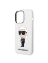 Hurtownia GSM - Etui Karl Lagerfeld KLHCP14LSNIKBCH Apple iPhone 14 Pro hardcase biały/white Silicone Ikonik - KLD1306 - {ean13} - Hurt