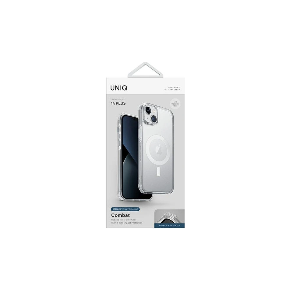 Hurtownia GSM - Etui UNIQ Combat Apple iPhone 14 Plus / 15 Plus MagClick Charging przeźroczysty/dove satin clear - UNIQ821 - {ean13} - Hurt