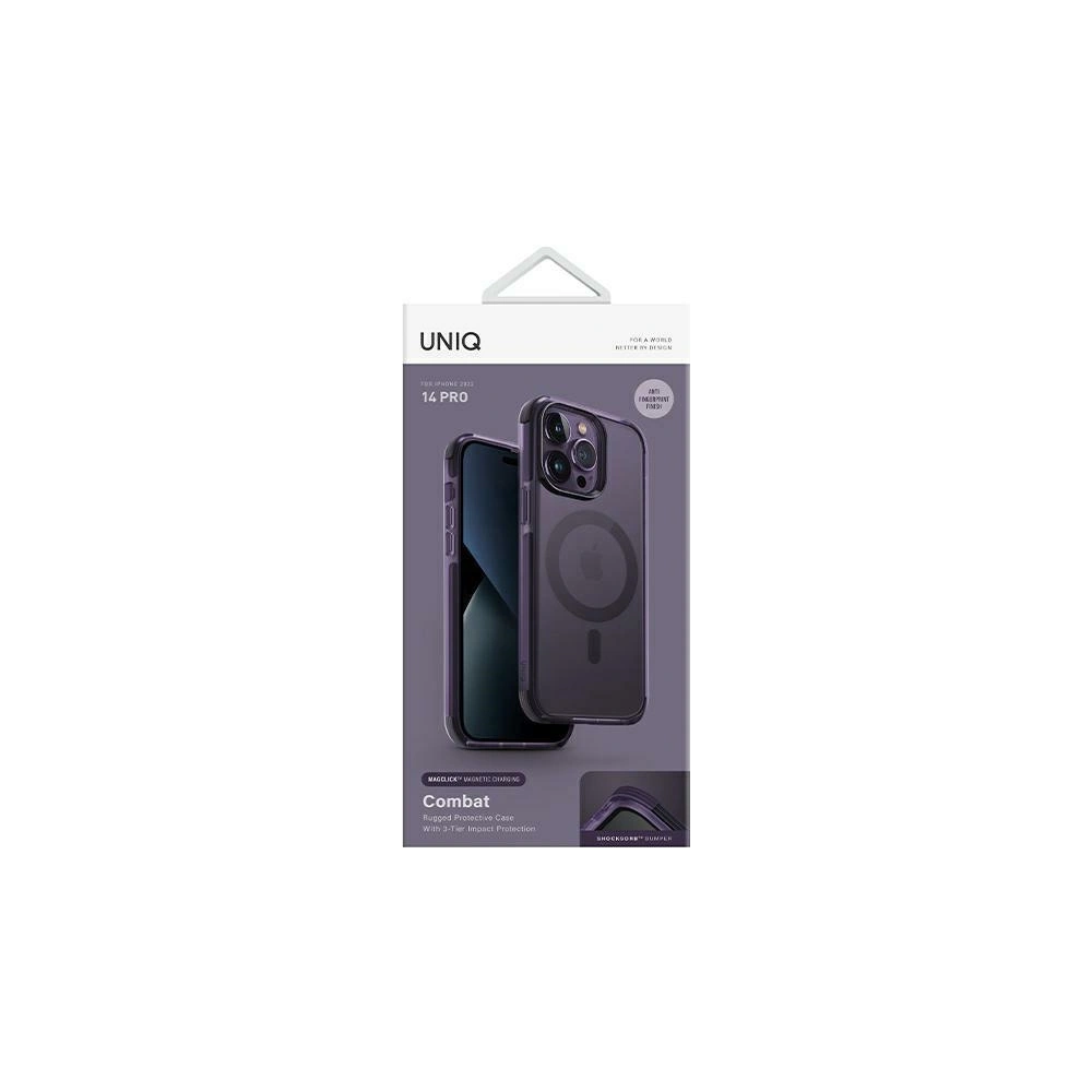 Hurtownia GSM - Etui UNIQ Combat Apple iPhone 14 Pro MagClick töltés lila/fig purple - UNIQ823 - {ean13} - Hurt