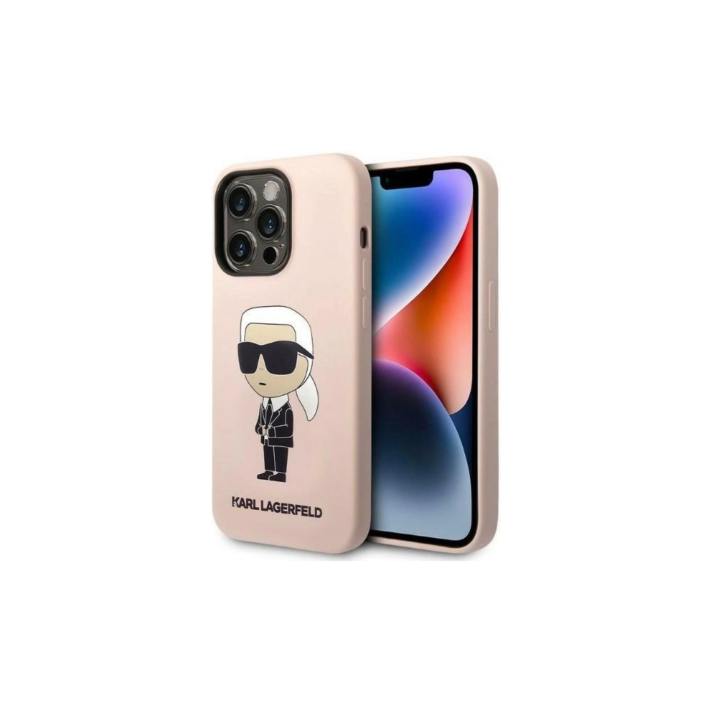 Hurtownia GSM - Etui Karl Lagerfeld KLHCP14LSNIKBCP Apple iPhone 14 Pro kemény tok rózsaszín/pink Silicone Ikonik - KLD1307 - {ean13} - Hurt