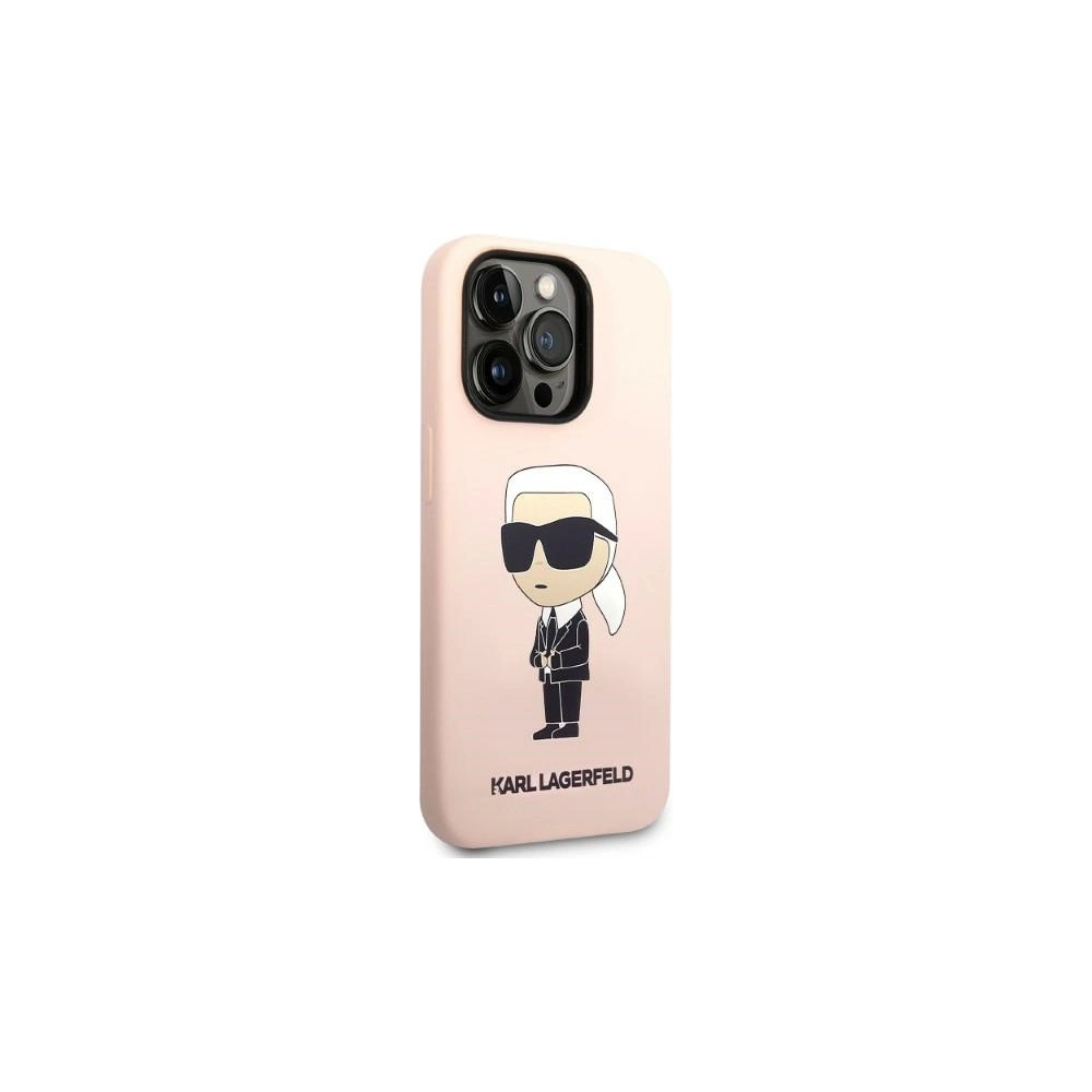 Hurtownia GSM - Etui Karl Lagerfeld KLHCP14LSNIKBCP Apple iPhone 14 Pro hardcase roz roz/pink Silicone Ikonik - KLD1307 - {ean13} - Hurt