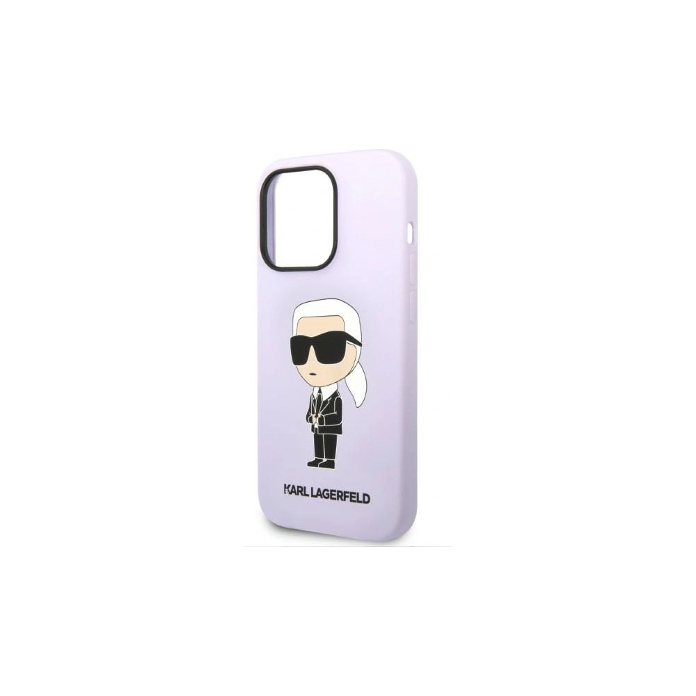 Hurtownia GSM - Etui Karl Lagerfeld KLHCP14LSNIKBCU Apple iPhone 14 Pro hardcase purpurowy/purple Silicone Ikonik - KLD1308 - {ean13} - Hurt