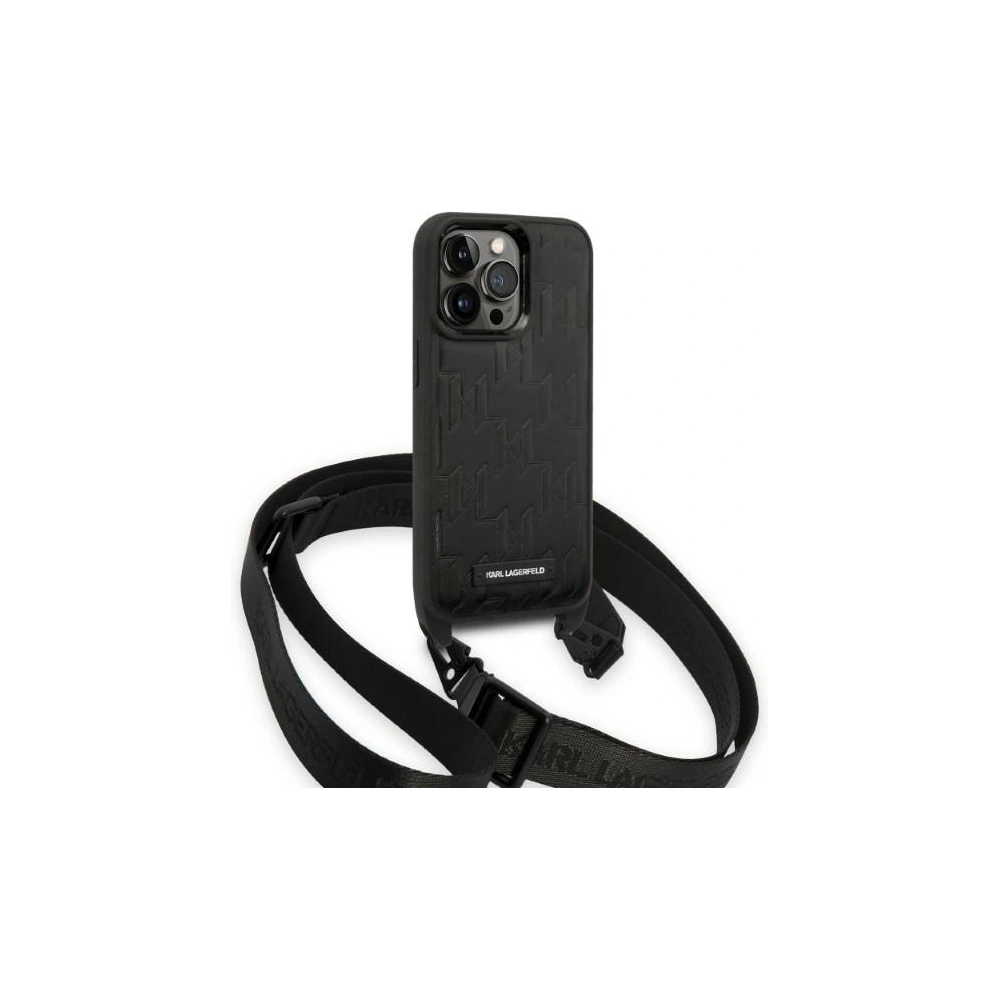 Hurtownia GSM - Etui Karl Lagerfeld KLHCP14LSTMMK Apple iPhone 14 Pro hardcase negru/black Monogram Plaque Logo Strap - KLD1310 - {ean13} - Hurt
