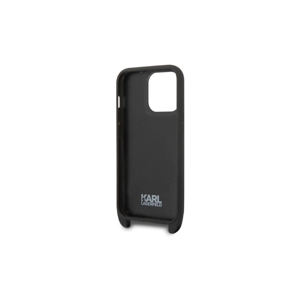 Hurtownia GSM - Etui Karl Lagerfeld KLHCP14LSTMMK Apple iPhone 14 Pro hardcase negru/black Monogram Plaque Logo Strap - KLD1310 - {ean13} - Hurt