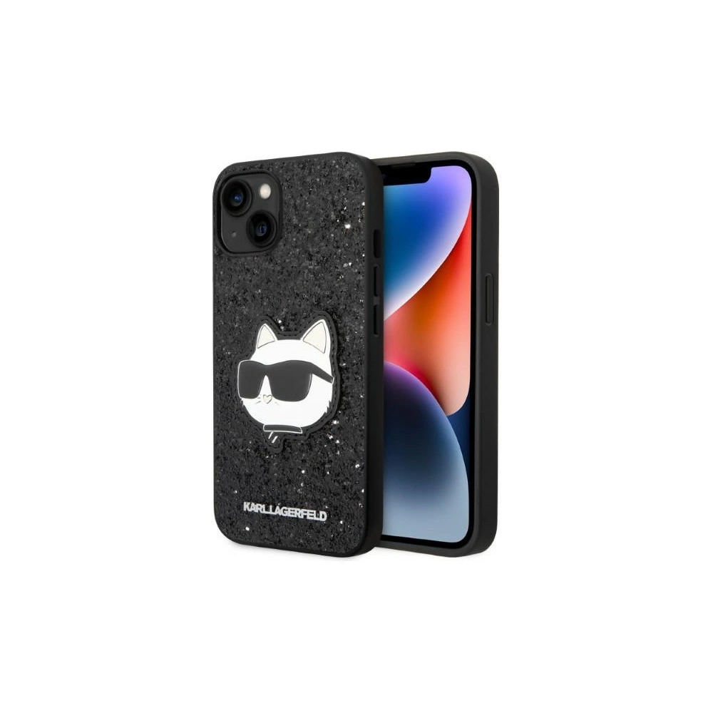 Hurtownia GSM - Etui Karl Lagerfeld KLHCP14MG2CPK Apple iPhone 14 Plus / 15 Plus fekete/hardcase Glitter Choupette Patch - KLD1311 - {ean13} - Hurt
