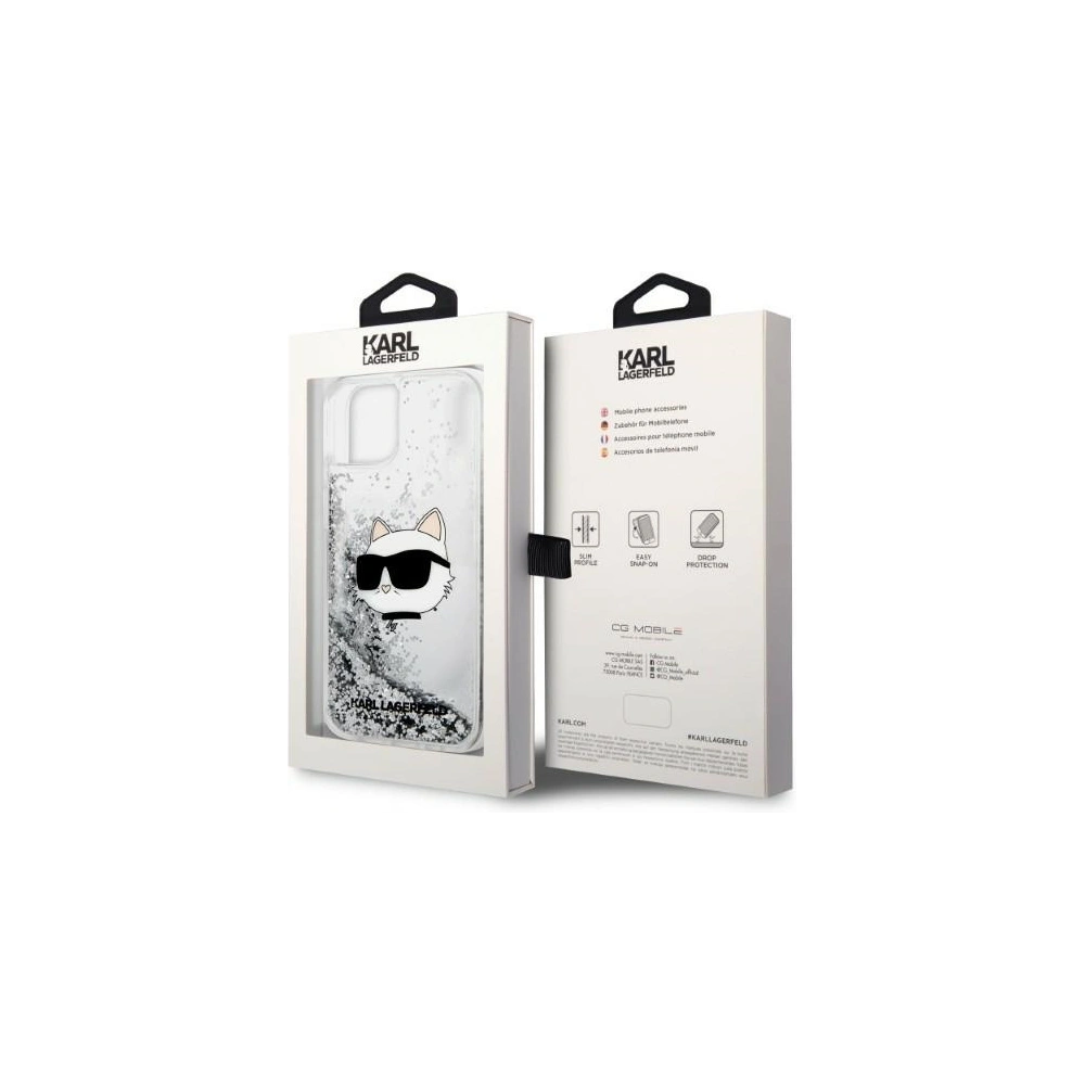 Hurtownia GSM - Etui Karl Lagerfeld KLHCP14MLNCHCS Apple iPhone 14 Plus / 15 Plus srebrny/silver hardcase Glitter Choupette Head - KLD1313 - {ean13} - Hurt
