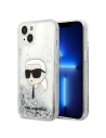 Etui Karl Lagerfeld KLHCP14MLNKHCH Apple iPhone 14 Plus / 15 Plus stříbrné/silver hardcase Glitter Karl Head