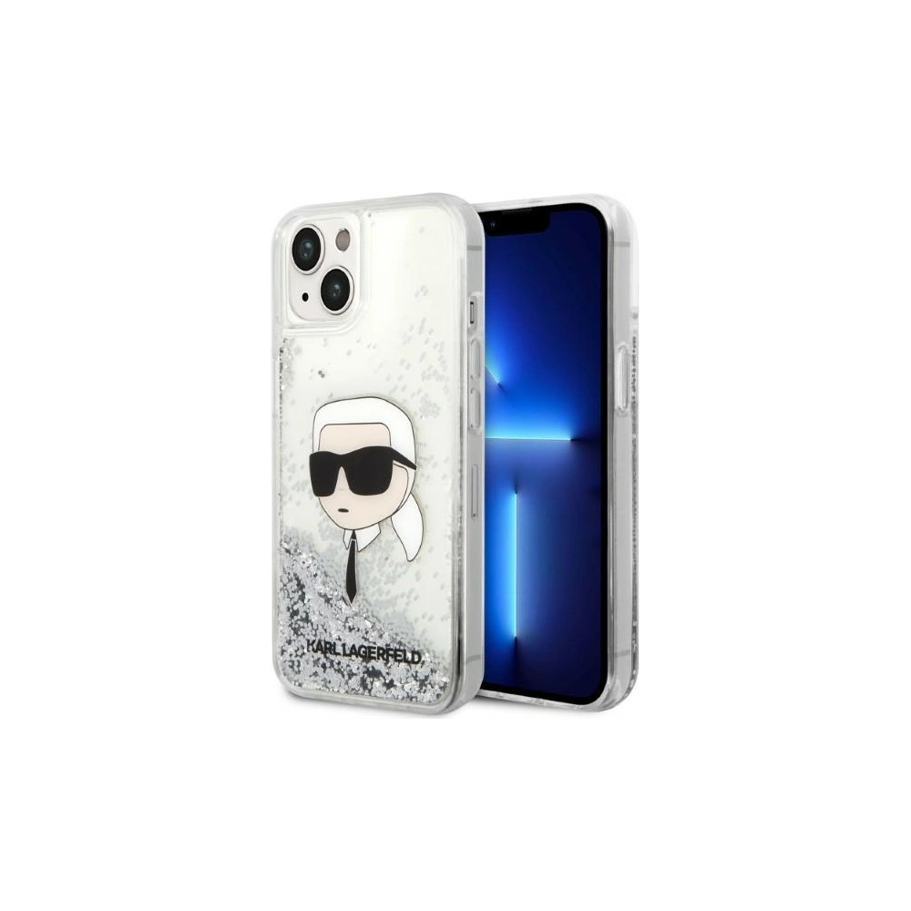 Hurtownia GSM - Etui Karl Lagerfeld KLHCP14MLNKHCH Apple iPhone 14 Plus / 15 Plus srebrny/silver hardcase Glitter Karl Head - KLD1314 - {ean13} - Hurt