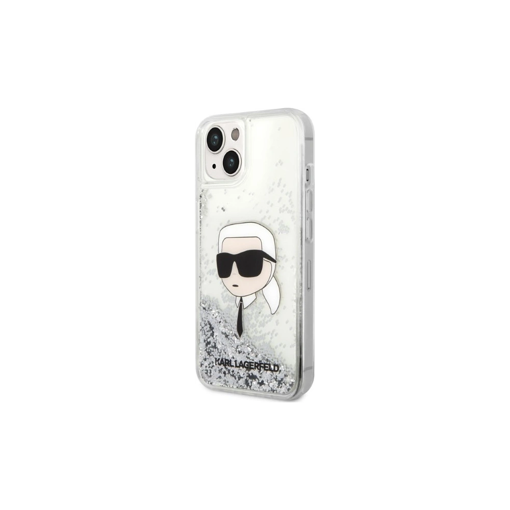 Hurtownia GSM - Etui Karl Lagerfeld KLHCP14MLNKHCH Apple iPhone 14 Plus / 15 Plus srebrny/silver hardcase Glitter Karl Head - KLD1314 - {ean13} - Hurt