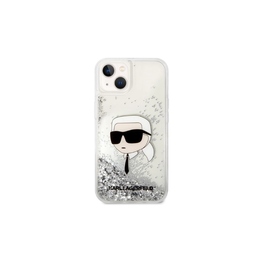 Hurtownia GSM - Etui Karl Lagerfeld KLHCP14MLNKHCH Apple iPhone 14 Plus / 15 Plus srebrny/silver hardcase Glitter Karl Head - KLD1314 - {ean13} - Hurt
