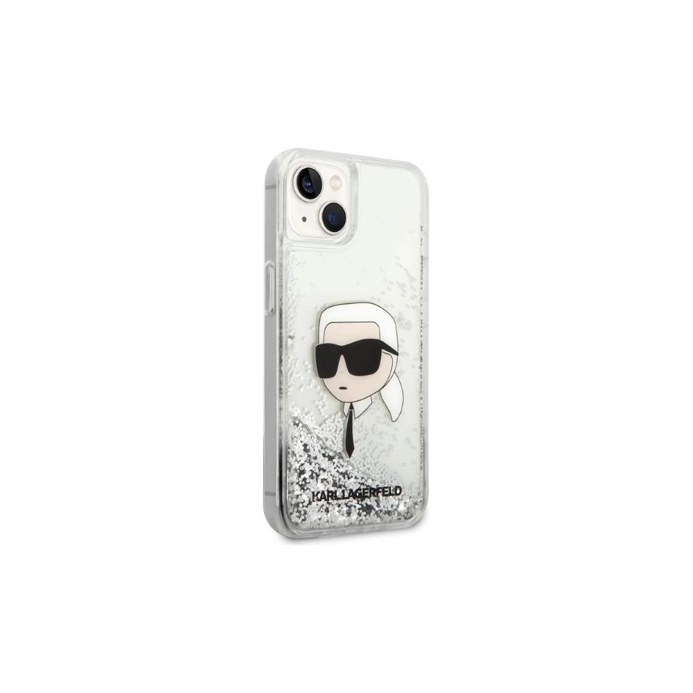 Hurtownia GSM - Etui Karl Lagerfeld KLHCP14MLNKHCH Apple iPhone 14 Plus / 15 Plus srebrny/silver hardcase Glitter Karl Head - KLD1314 - {ean13} - Hurt