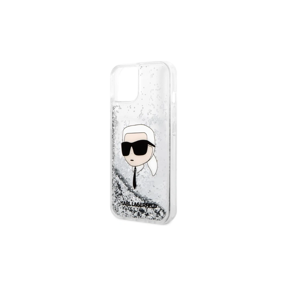 Hurtownia GSM - Etui Karl Lagerfeld KLHCP14MLNKHCH Apple iPhone 14 Plus / 15 Plus stříbrné/silver hardcase Glitter Karl Head - KLD1314 - {ean13} - Hurt