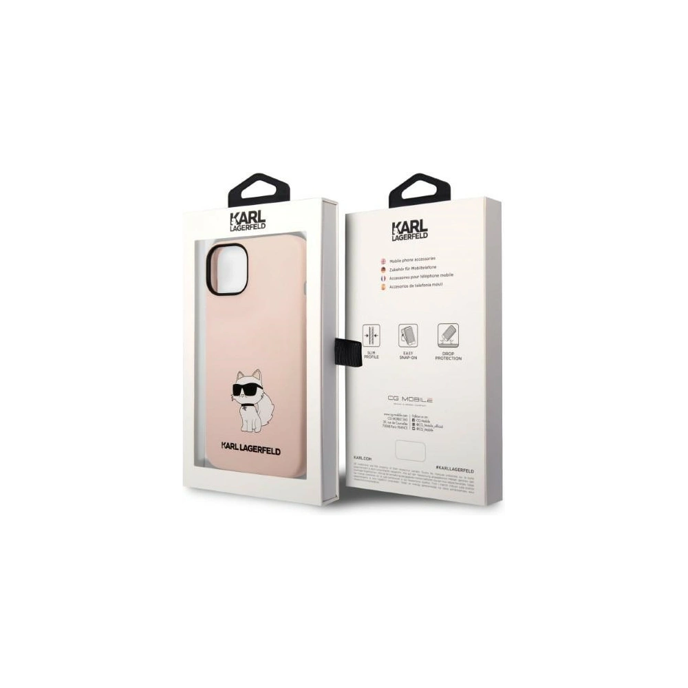 Hurtownia GSM - Etui Karl Lagerfeld KLHCP14MSNCHBCP Apple iPhone 14 Plus / 15 Plus hardcase růžový/pink Silicone Choupette - KLD1315 - {ean13} - Hurt