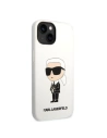 Hurtownia GSM - Etui Karl Lagerfeld KLHCP14MSNIKBCH Apple iPhone 14 Plus / 15 Plus hardcase bílý/white Silicone Ikonik - KLD1316 - {ean13} - Hurt