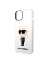 Hurtownia GSM - Etui Karl Lagerfeld KLHCP14MSNIKBCH Apple iPhone 14 Plus / 15 Plus hardcase bílý/white Silicone Ikonik - KLD1316 - {ean13} - Hurt