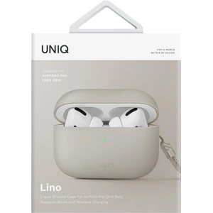 Etui UNIQ Lino Apple AirPods Pro 2 Silicone beżowy/beige ivory