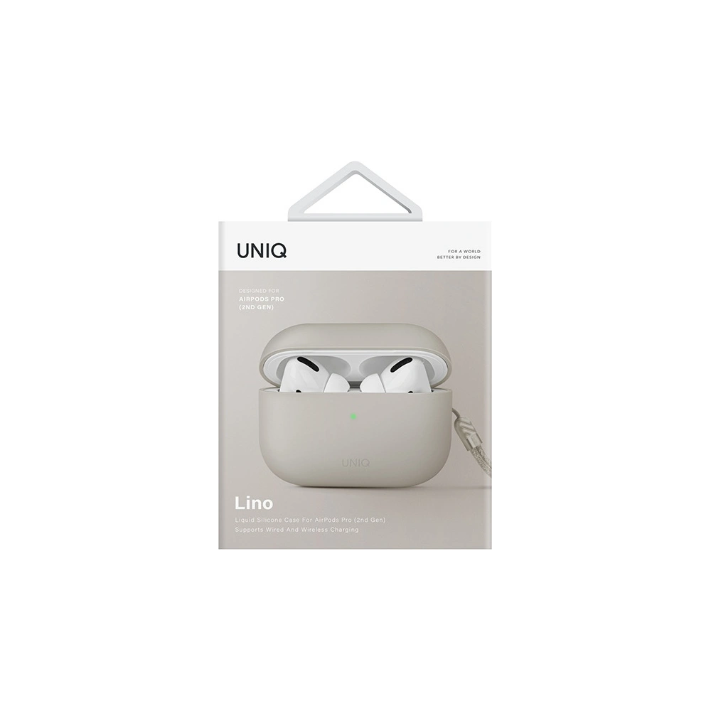 Hurtownia GSM - Case UNIQ Lino Apple AirPods Pro 2 Silikon beige/ivory - UNIQ828 - {ean13} - Hurt